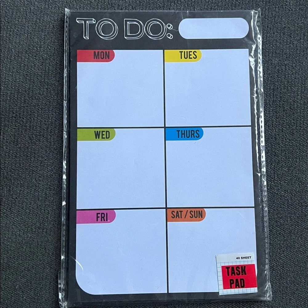 Note pad weekly task list to do lists